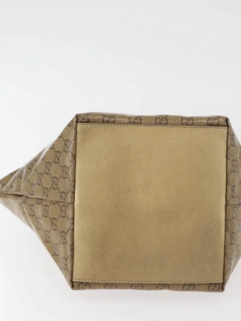 GUCCI GG Crystal Tote Bag Coated Canvas Gold Tone 131228 Auth YKZ1227A